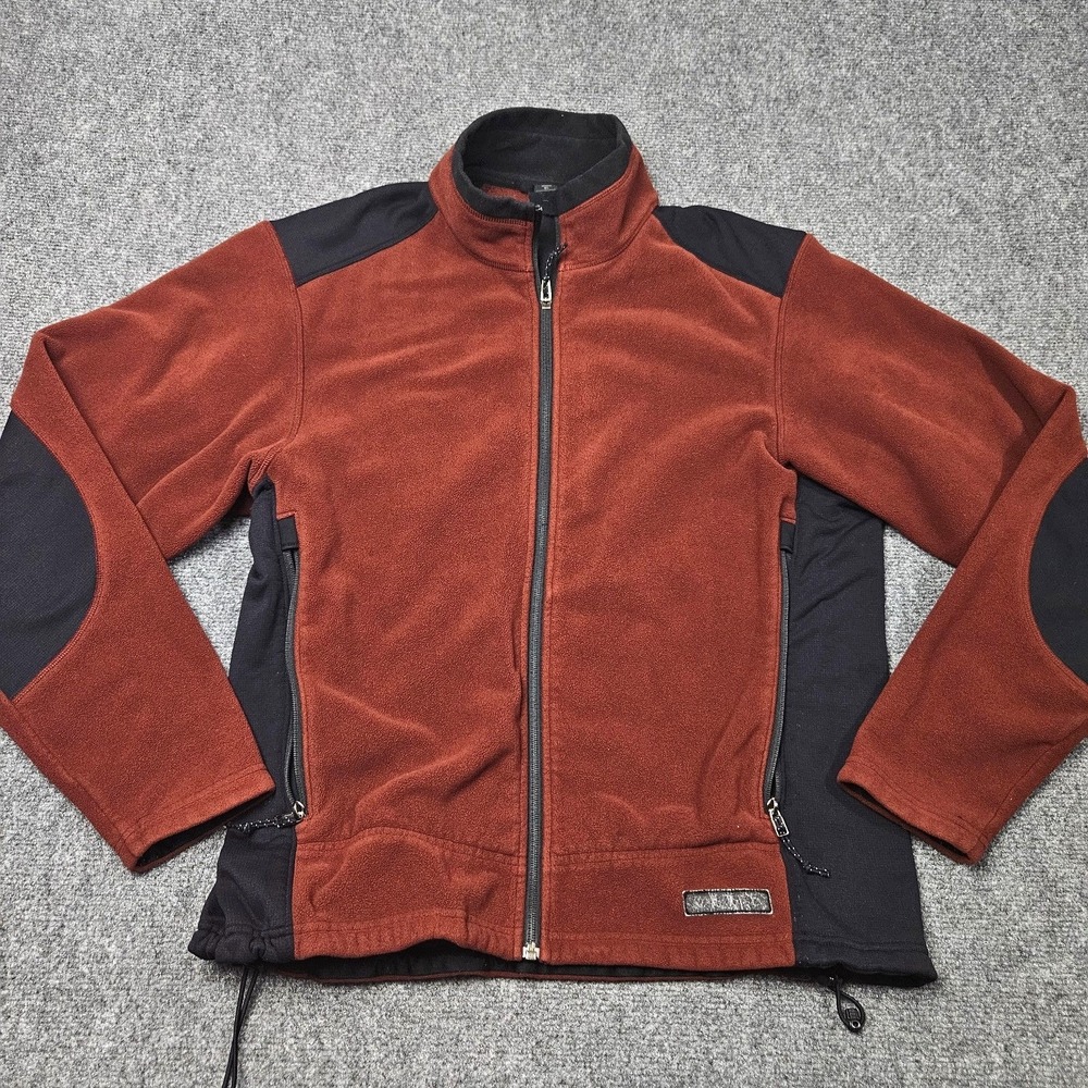 REI Fleece Jacket Mens XL Burnt Orange Y2K Full Zip Hiking Outdoor Gorpcore
